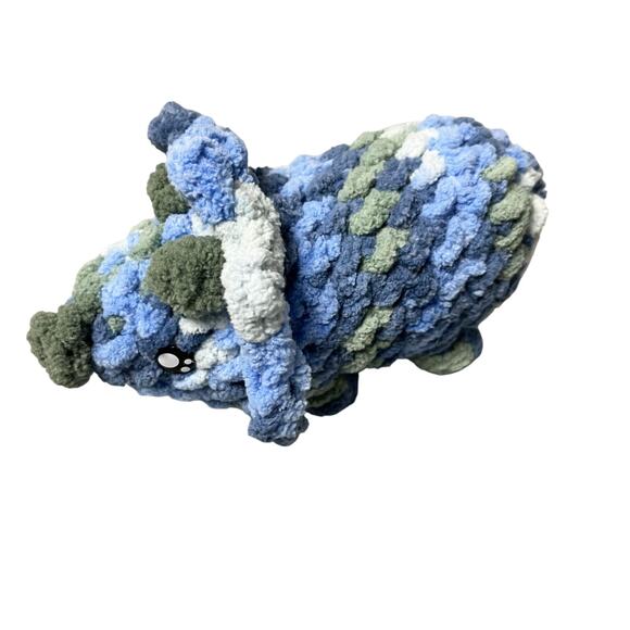 2/$15 Handmade‎ Crochet Triceratops Stuffie Plushie Plush - Picture 1 of 3